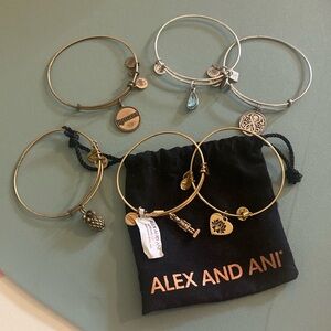 Alex and Ani Gold and Silver Charm Bracelets